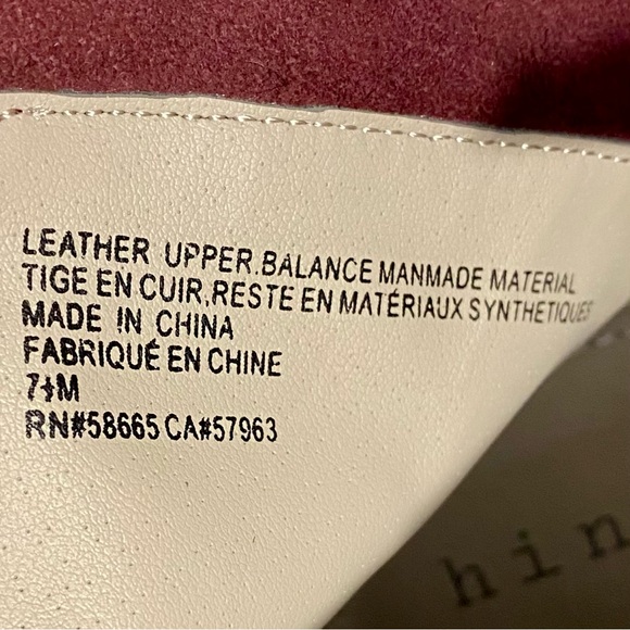 Nordstrom Hinge Billy Burgundy Suede Harness Booties Women’s Size 7.5M - Picture 12 of 13